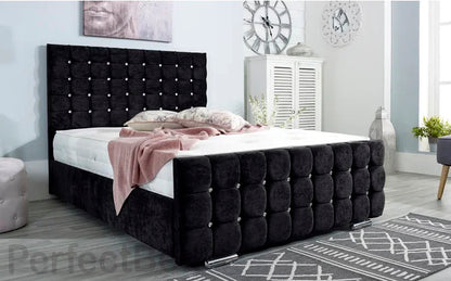 Diamond Chenille Frame Bed set