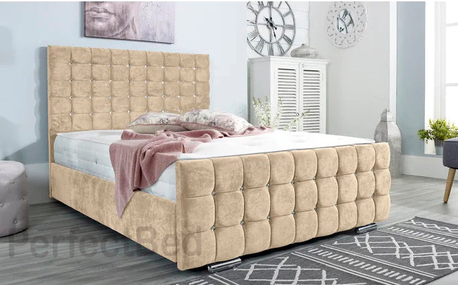 Diamond Chenille Frame Bed set