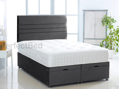 Katie Ottoman Plush Divan Bed set with Headboard