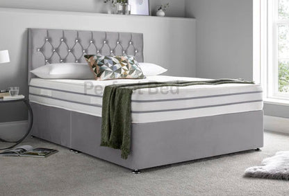 Monti Plush Divan Bed with Headboard