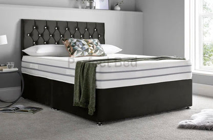 Monti Plush Divan Bed with Headboard