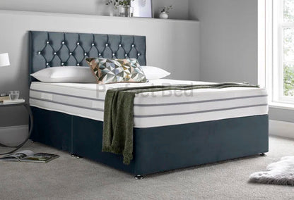 Monti Plush Divan Bed with Headboard