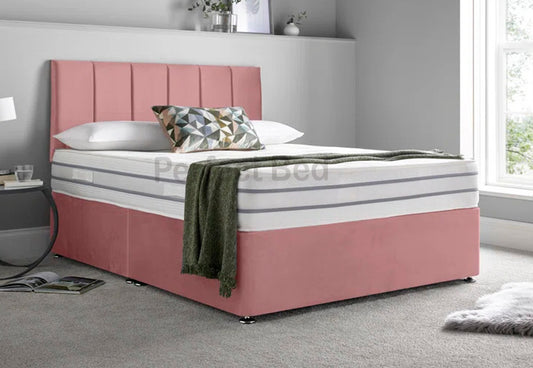 Oxford Plush Divan Bed with Headboard